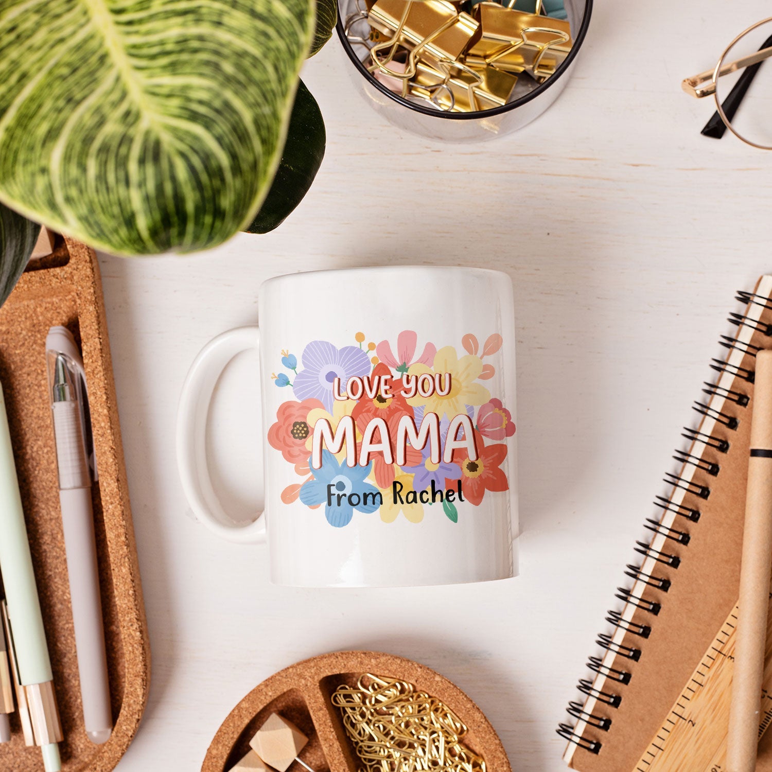 Love You Mama - Personalized Mother's Day, Birthday, Valentine's Day or Christmas gift For Mom - Custom Mug - MyMindfulGifts