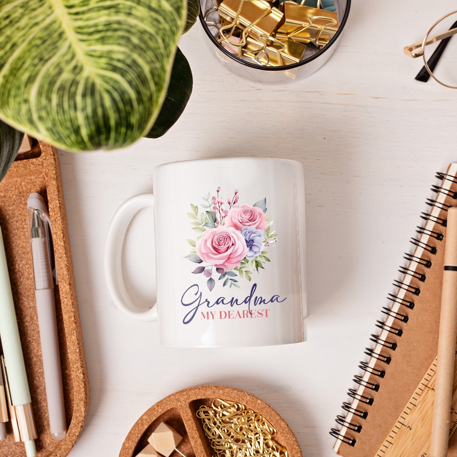 Grandma My Dearest - Personalized Mother's Day, Birthday, Valentine's Day or Christmas gift For Grandma - Custom Mug - MyMindfulGifts