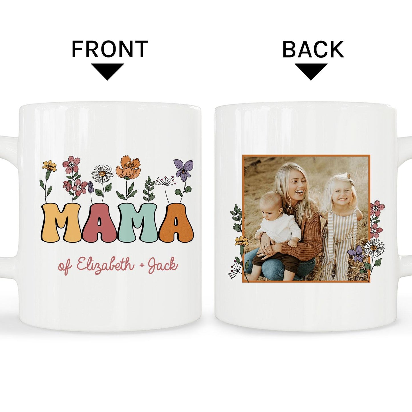Mama - Personalized Mother's Day, Birthday, Valentine's Day or Christmas gift For Mom - Custom Mug - MyMindfulGifts