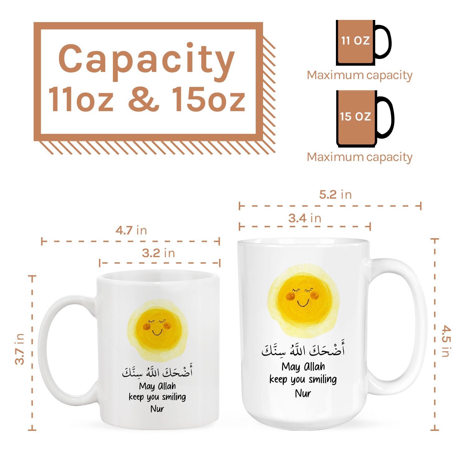 May Allah Keep You Smiling - Personalized  gift  - Custom Mug - MyMindfulGifts