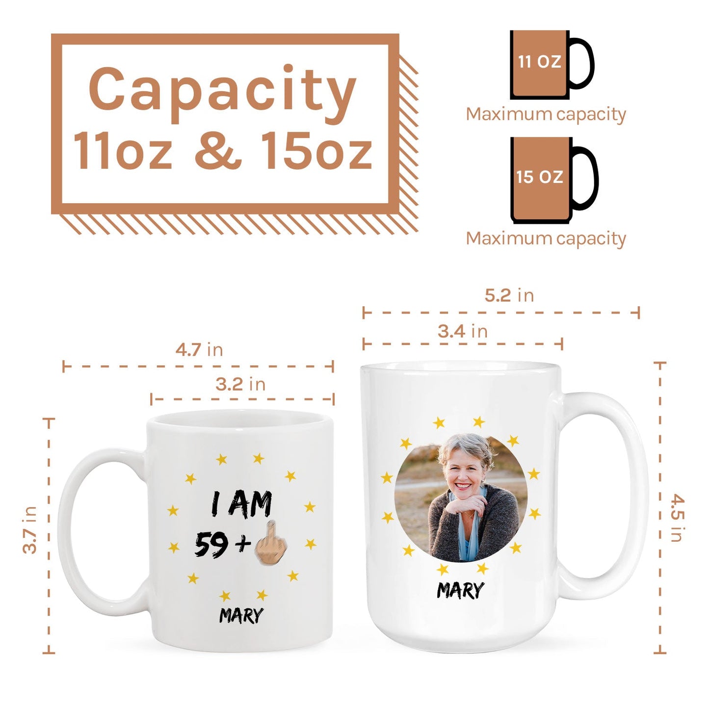 I Am 59+1 - Personalized 60th Birthday gift For 60 Year Old - Custom Mug - MyMindfulGifts