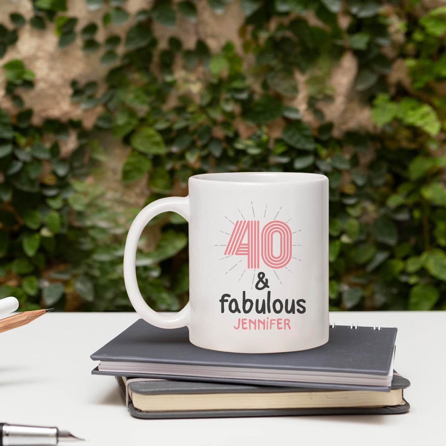 40 And Fabulous - Personalized 40th Birthday gift  - Custom Mug - MyMindfulGifts