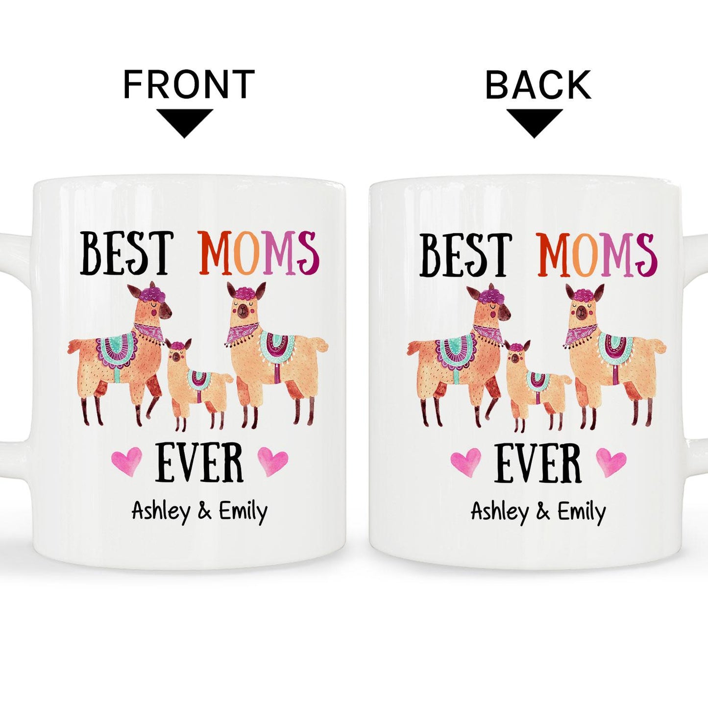 Best Moms Ever - Personalized  gift For Lesbian Mom - Custom Mug - MyMindfulGifts