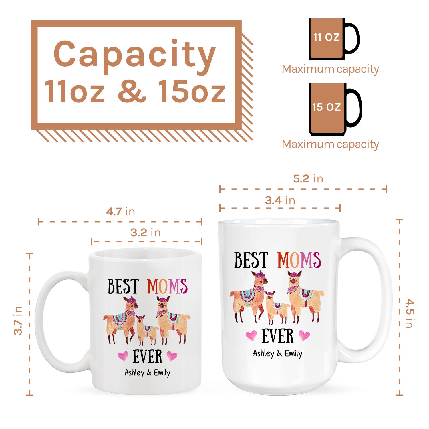 Best Moms Ever - Personalized  gift For Lesbian Mom - Custom Mug - MyMindfulGifts