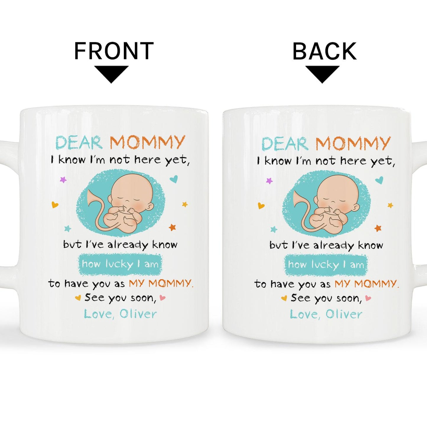 How Lucky I Am To Have You As My Mommy - Personalized  gift For Mom To Be - Custom Mug - MyMindfulGifts