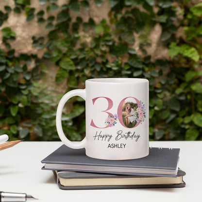 Happy Birthday - Personalized 30th Birthday gift For 30 Year Old - Custom Mug - MyMindfulGifts