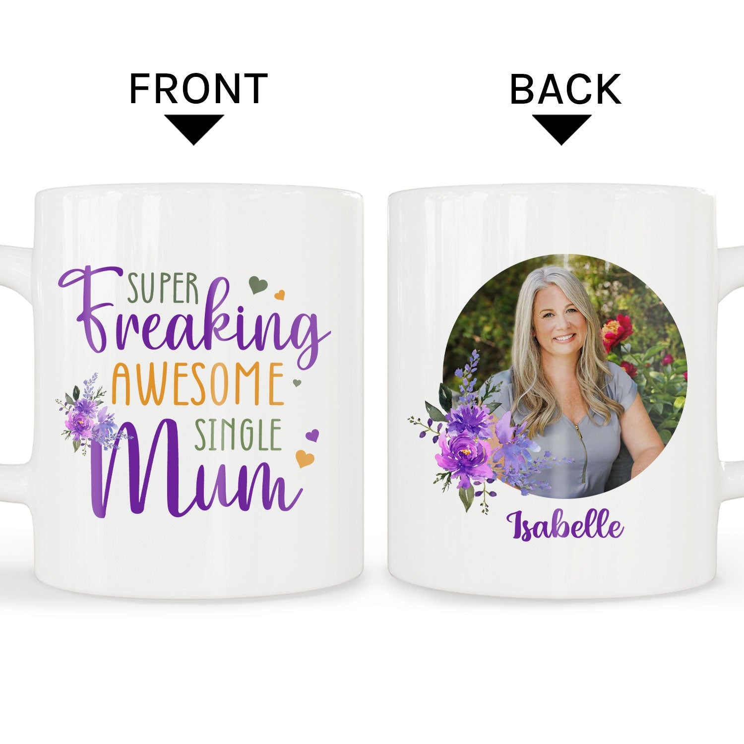 Super Freaking Awesome Single Mom - Personalized  gift For Single Mom - Custom Mug - MyMindfulGifts