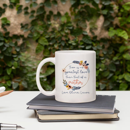 No Greatest Love Than That Of  Mother - Personalized  gift For Mom - Custom Mug - MyMindfulGifts