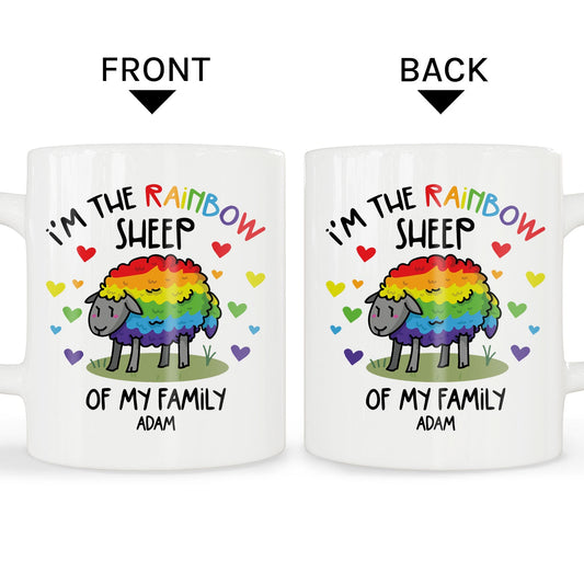 I'm The Rainbow Sheep Of My Family - Personalized  gift For LGBT - Custom Mug - MyMindfulGifts