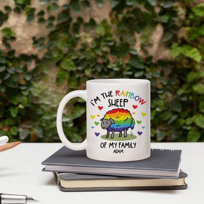 I'm The Rainbow Sheep Of My Family - Personalized  gift For LGBT - Custom Mug - MyMindfulGifts