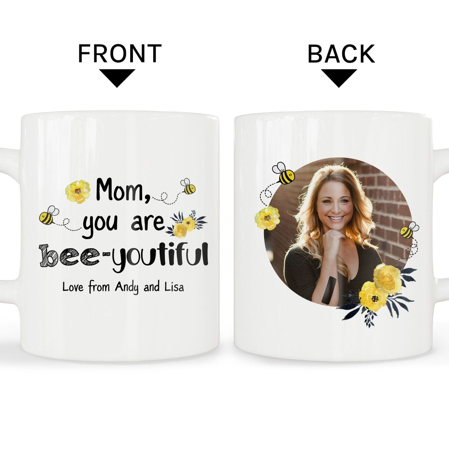 You Are Bee-youtiful - Personalized  gift For Mom - Custom Mug - MyMindfulGifts