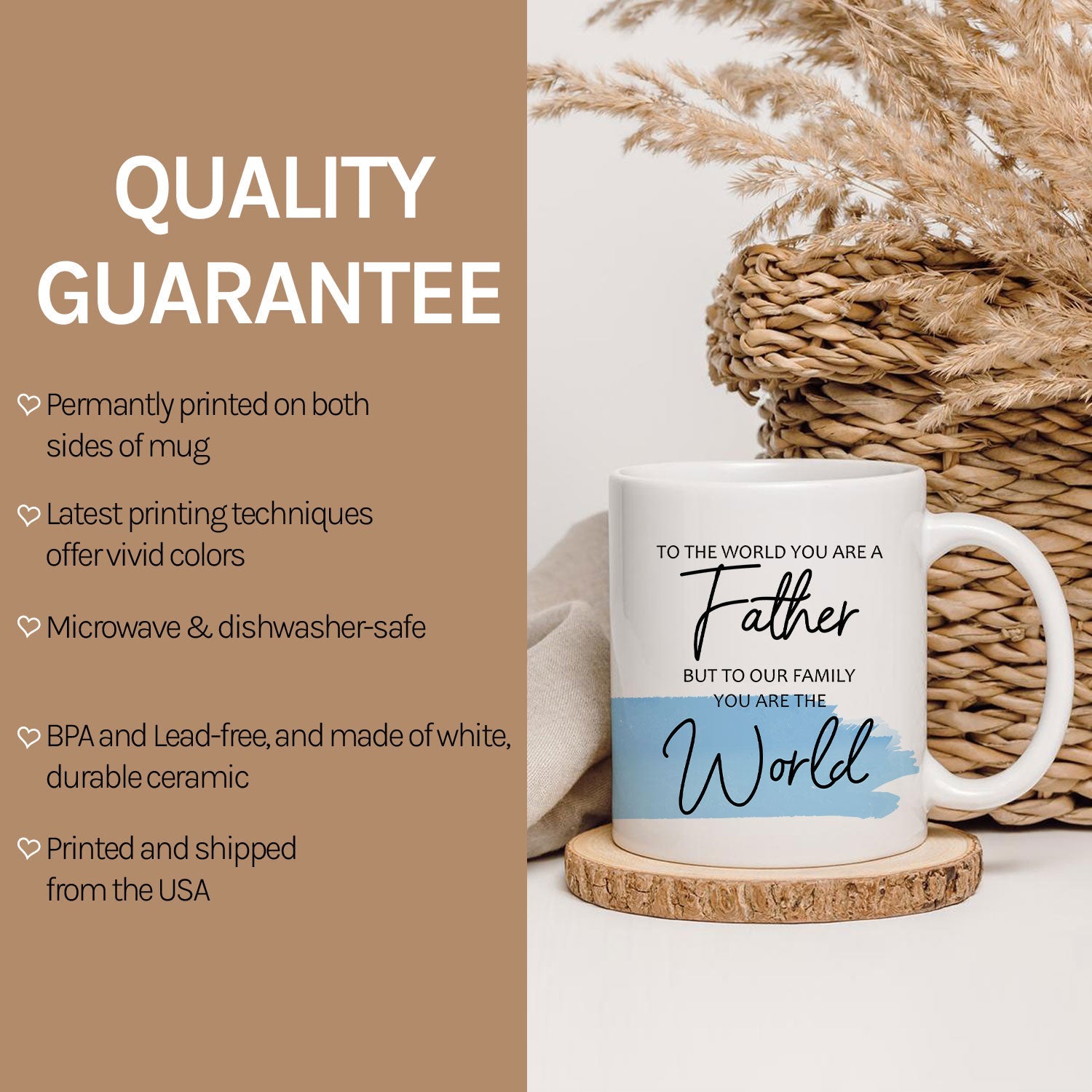 أبي My Father - Personalized  gift For Islamic Dad - Custom Mug - MyMindfulGifts