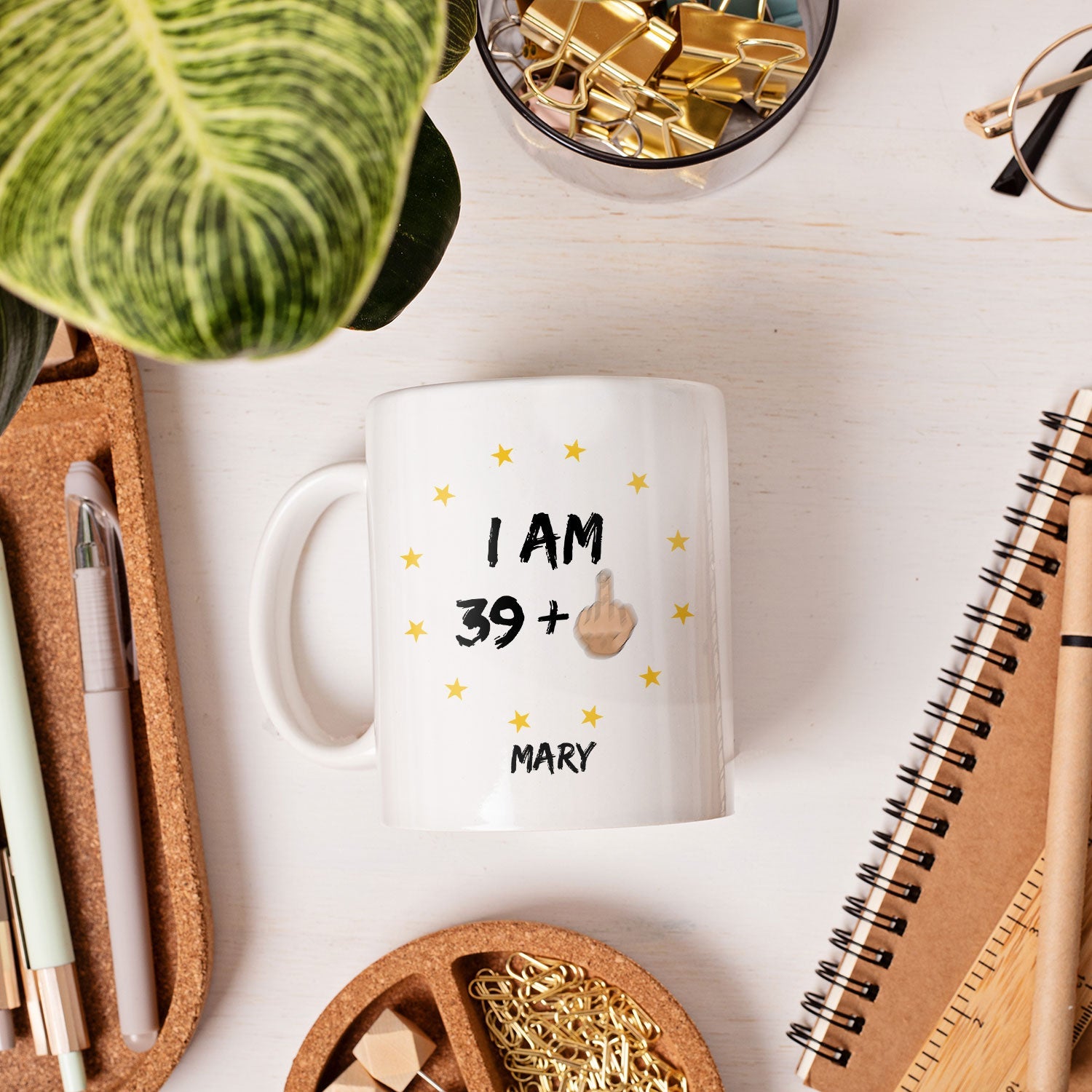 I Am 39 + 1 - Personalized 40th Birthday gift For 40 Year Old - Custom Mug - MyMindfulGifts