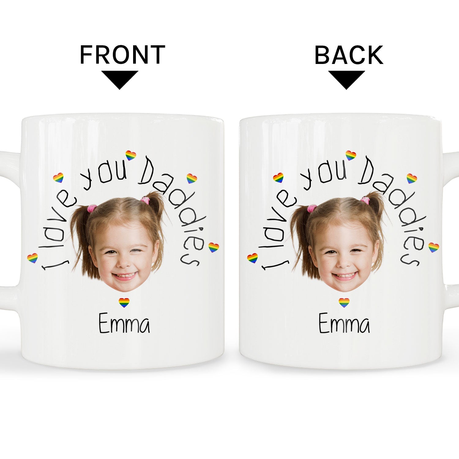 I Love You Daddies - Personalized  gift For Gay Dads - Custom Mug - MyMindfulGifts