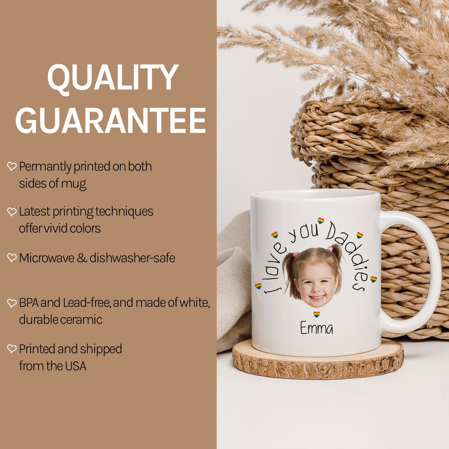 I Love You Daddies - Personalized  gift For Gay Dads - Custom Mug - MyMindfulGifts