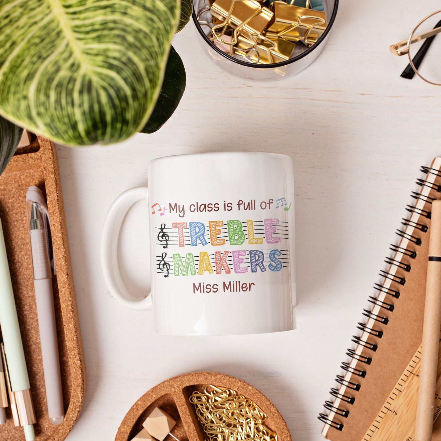 My Class Is Full Of Treble Makers - Personalized  gift For Music Teacher - Custom Mug - MyMindfulGifts