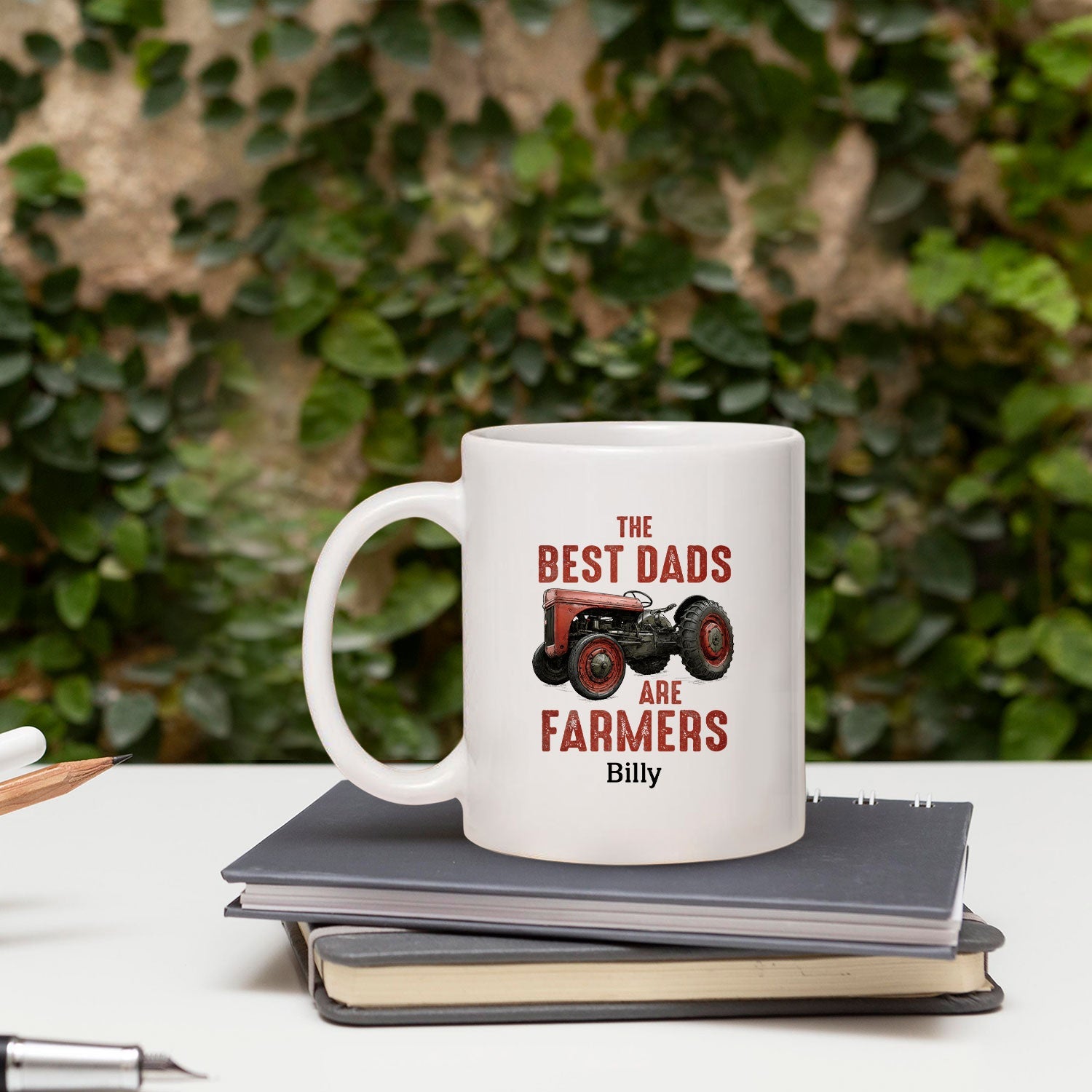 The Best Dads Are Farmers - Personalized  gift For Farmer Dad - Custom Mug - MyMindfulGifts