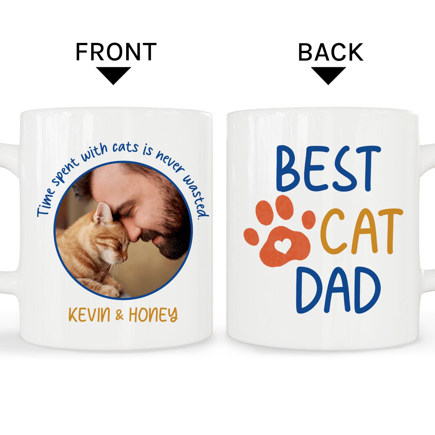 Best Cat Dad - Personalized  gift For Cat Dad - Custom Mug - MyMindfulGifts