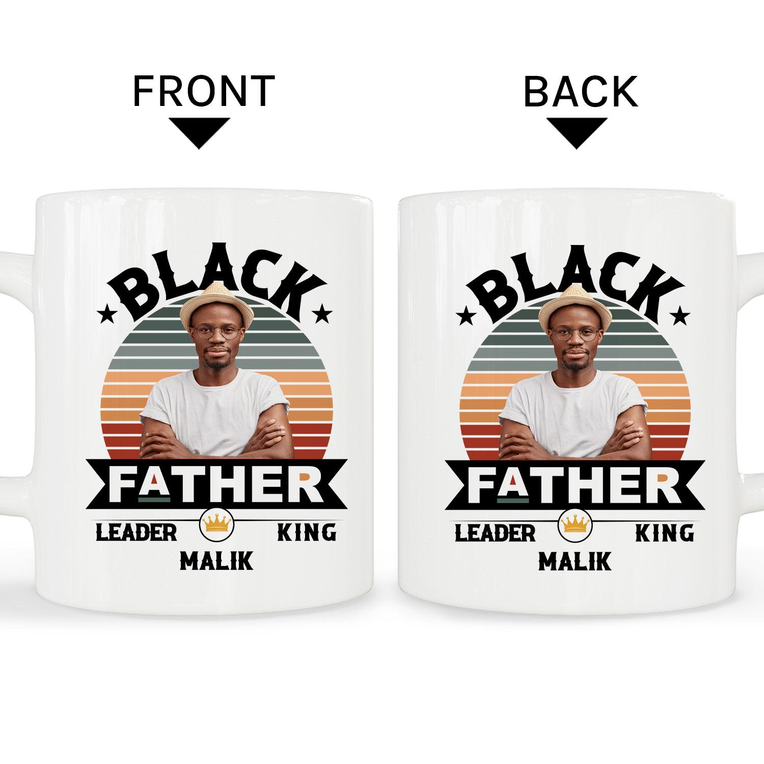 Black Father - Personalized  gift For Black Dad - Custom Mug - MyMindfulGifts