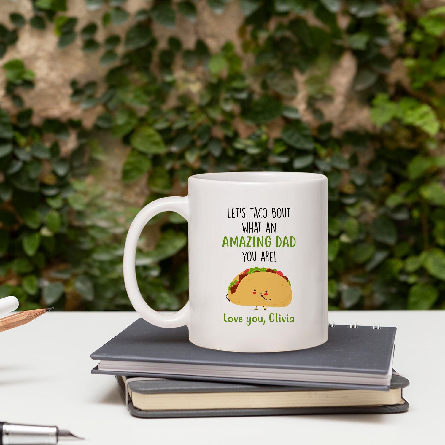 Let's Taco Bout What An Amazing Dad You Are - Personalized  gift For Dad or Mexican Dad - Custom Mug - MyMindfulGifts