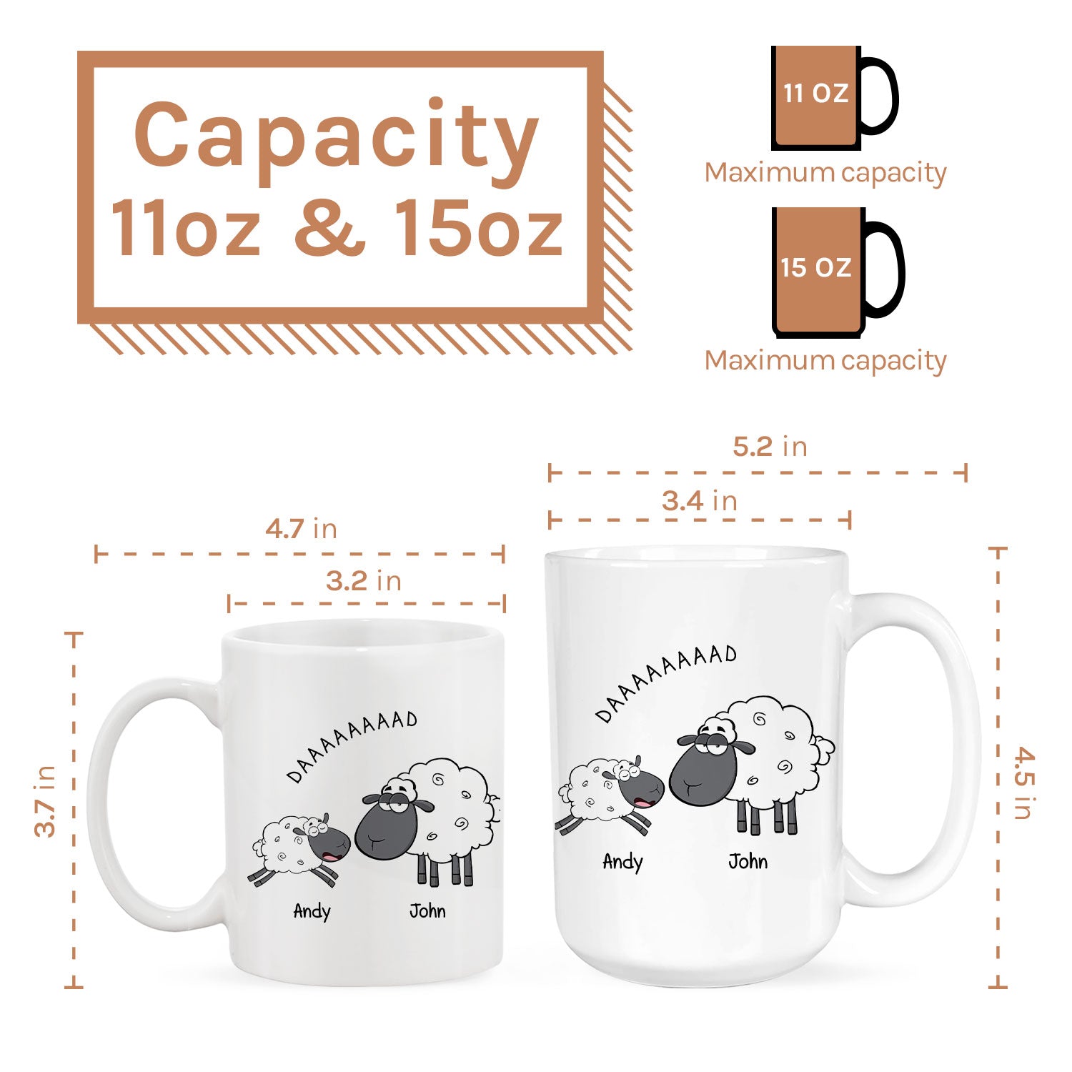 DAAAAAAAAD - Personalized  gift For Dad - Custom Mug - MyMindfulGifts