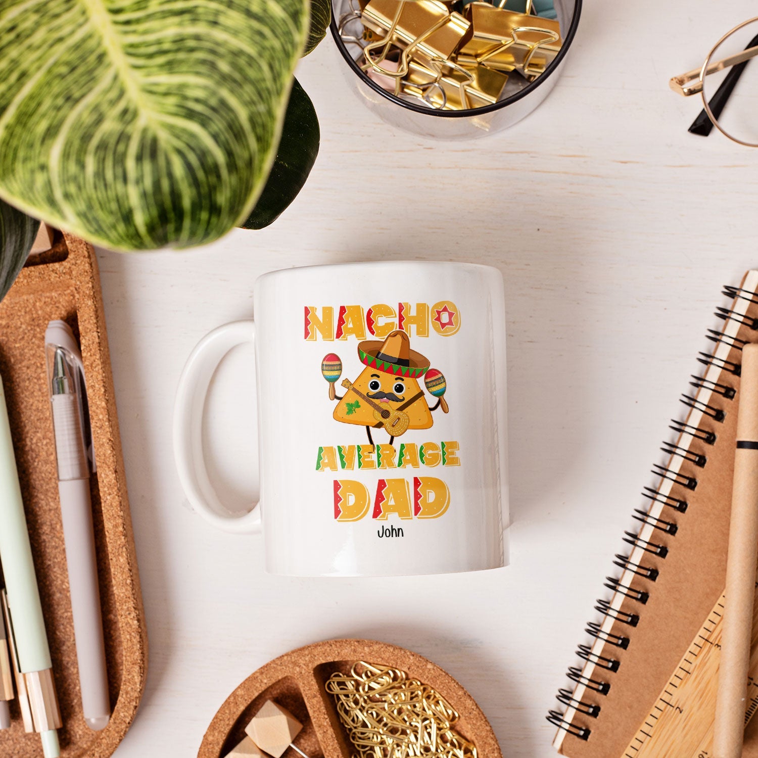 Nacho Average Dad - Personalized  gift For Dad - Custom Mug - MyMindfulGifts