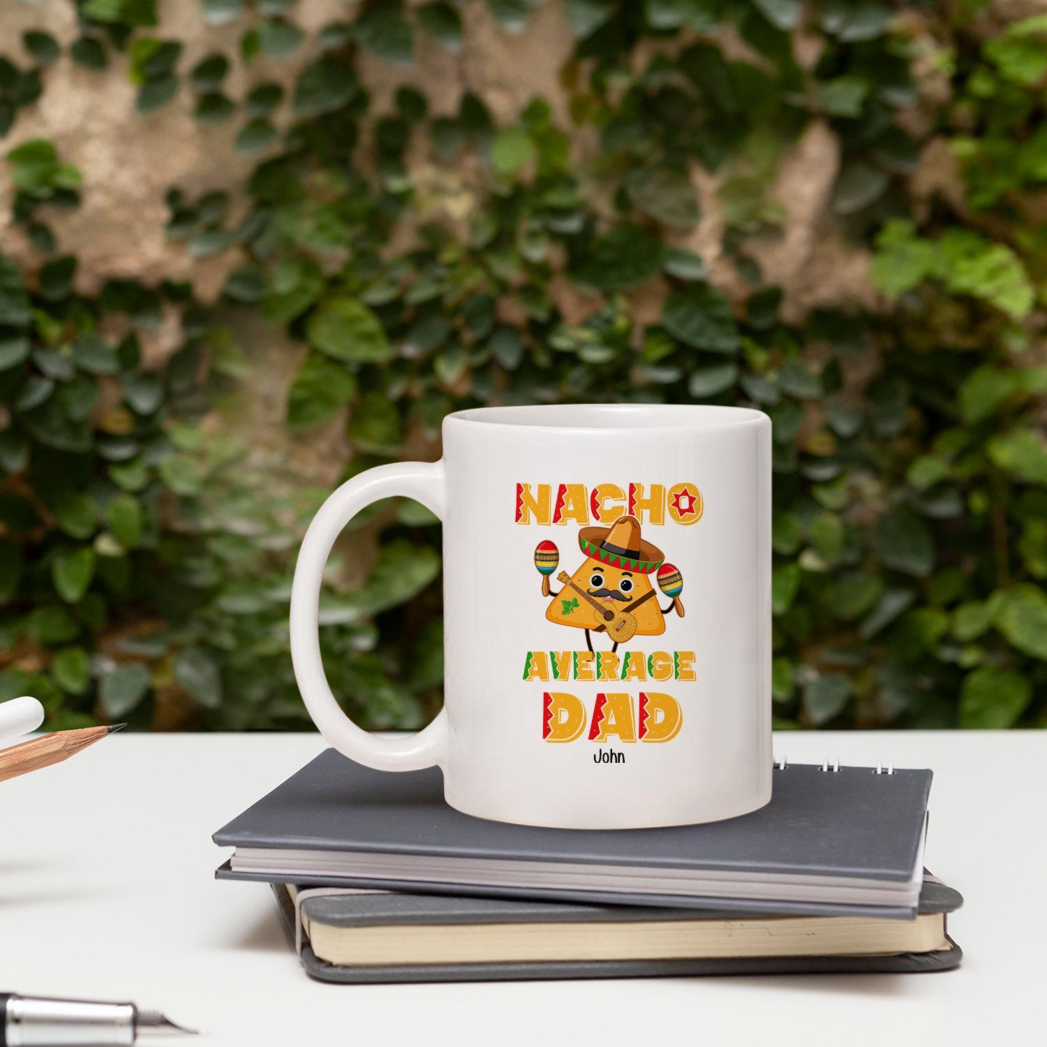 Nacho Average Dad - Personalized  gift For Dad - Custom Mug - MyMindfulGifts
