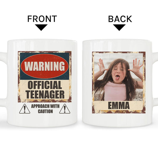 Warning Official Teenager - Personalized 13th Birthday gift For 13 Year Old - Custom Mug - MyMindfulGifts