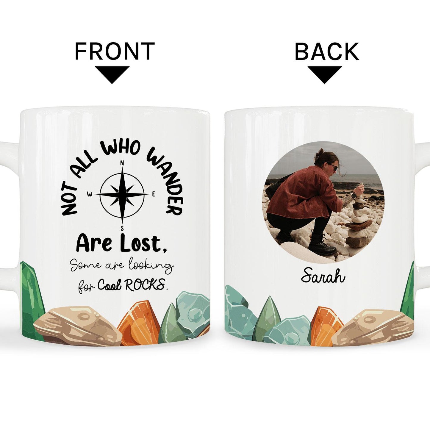 Not All Who Wander Are Lost - Personalized  gift For Geologist - Custom Mug - MyMindfulGifts