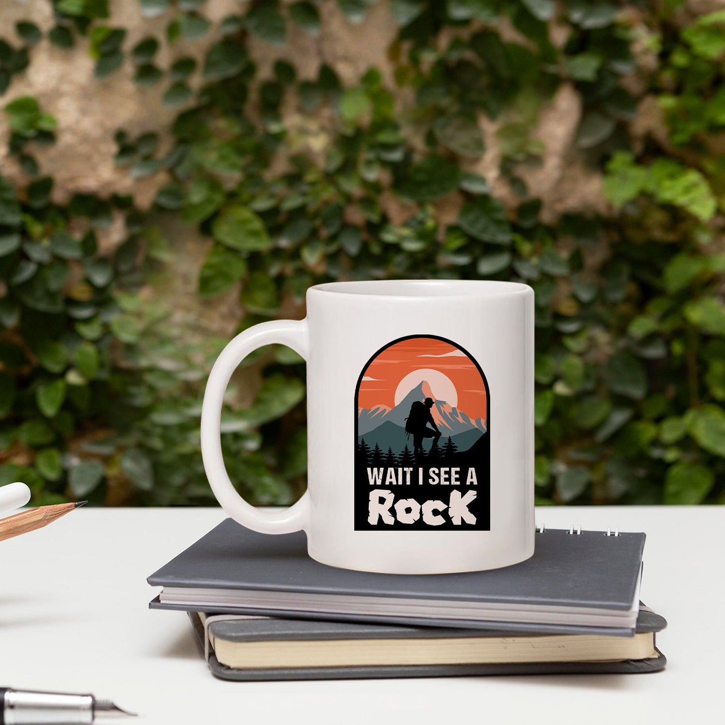 Wait I See A Rock - Personalized  gift For Geologist - Custom Mug - MyMindfulGifts