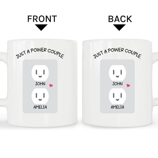 Just A Power Couple - Personalized Anniversary or Valentine's Day gift for Husband or Wife - Custom Mug - MyMindfulGifts
