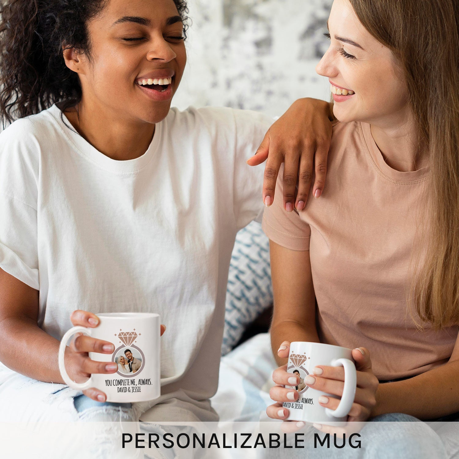 You Complete Me Always - Personalized Anniversary, Valentine's Day, Birthday or Christmas gift For Husband or Wife - Custom Mug - MyMindfulGifts