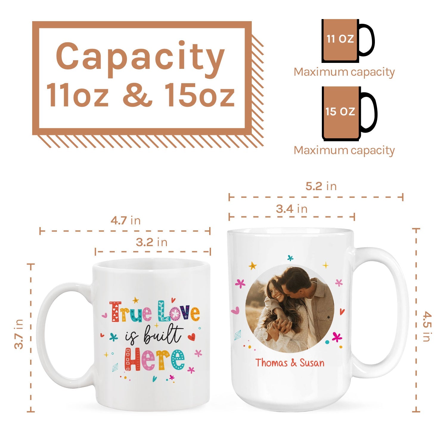 True Love Is Built Here - Personalized Anniversary, Valentine's Day, Birthday or Christmas gift For Him or Her - Custom Mug - MyMindfulGifts