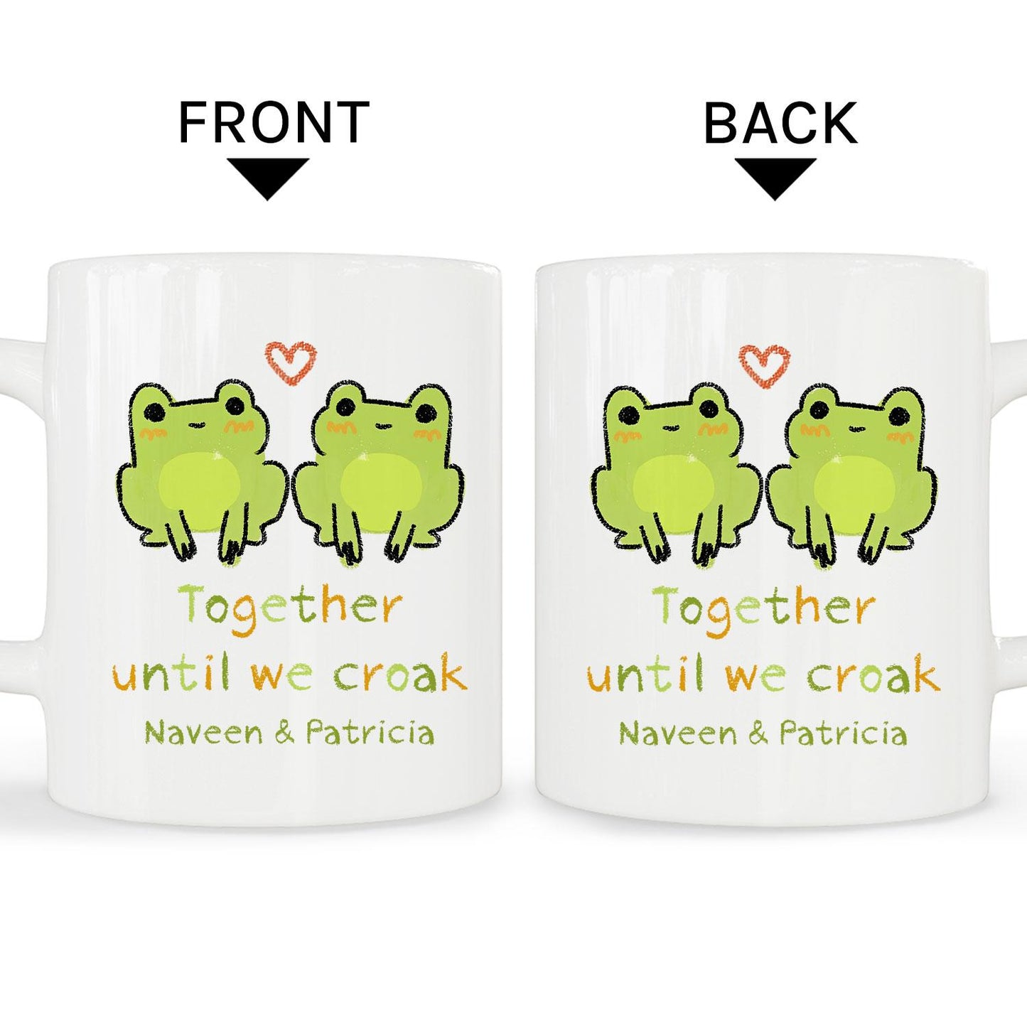 Together Until We Croak - Personalized Anniversary, Valentine's Day, Birthday or Christmas gift For Him or Her - Custom Mug - MyMindfulGifts