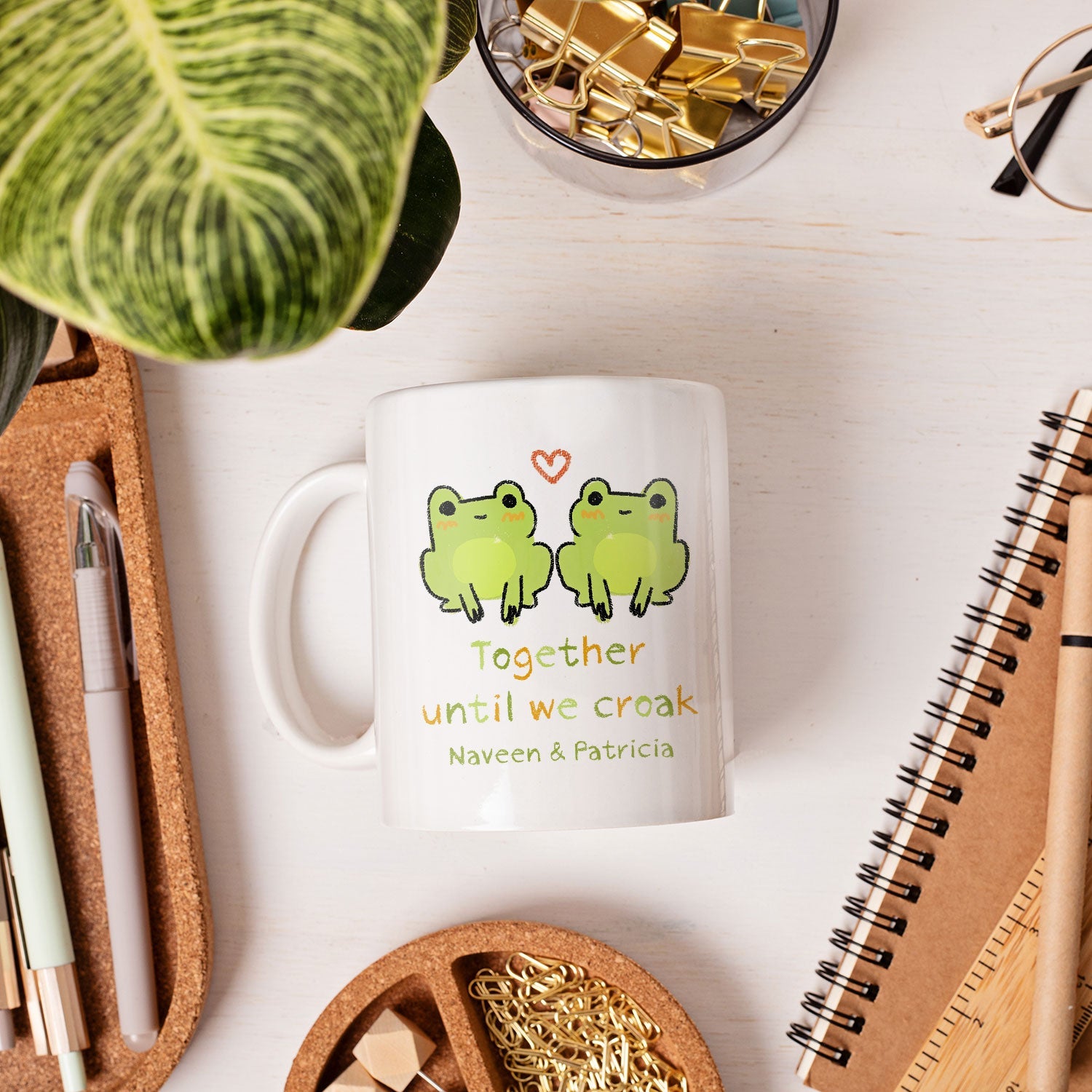 Together Until We Croak - Personalized Anniversary, Valentine's Day, Birthday or Christmas gift For Him or Her - Custom Mug - MyMindfulGifts