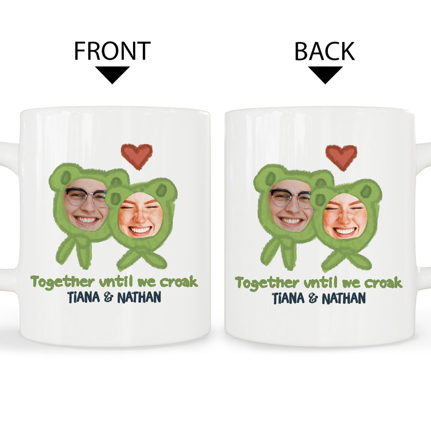 Together Until We Croak - Personalized Anniversary, Valentine's Day, Birthday or Christmas gift For Him or Her - Custom Mug - MyMindfulGifts