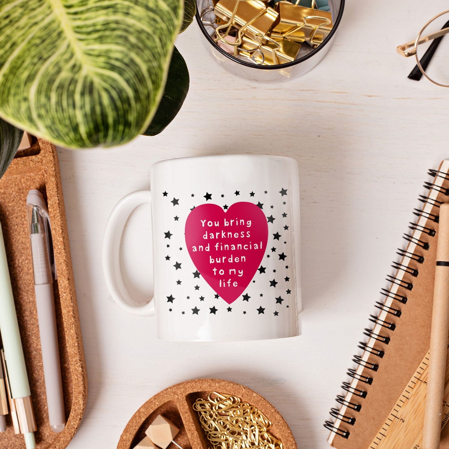 You Bring Darkness And Financial Burden To My Life - Personalized Anniversary, Anti-Valentine's Day, Birthday or Christmas gift For Him or Her - Custom Mug - MyMindfulGifts