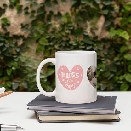 Hugs And Kisses - Personalized Anniversary, Valentine's Day, Birthday or Christmas gift For Him or Her - Custom Mug - MyMindfulGifts