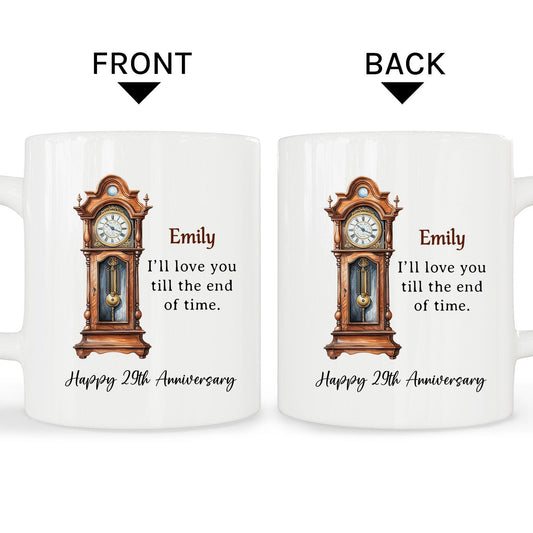 I'll Love You Till The End Of Time - Personalized 27 Year Anniversary gift For Husband or Wife - Custom Mug - MyMindfulGifts