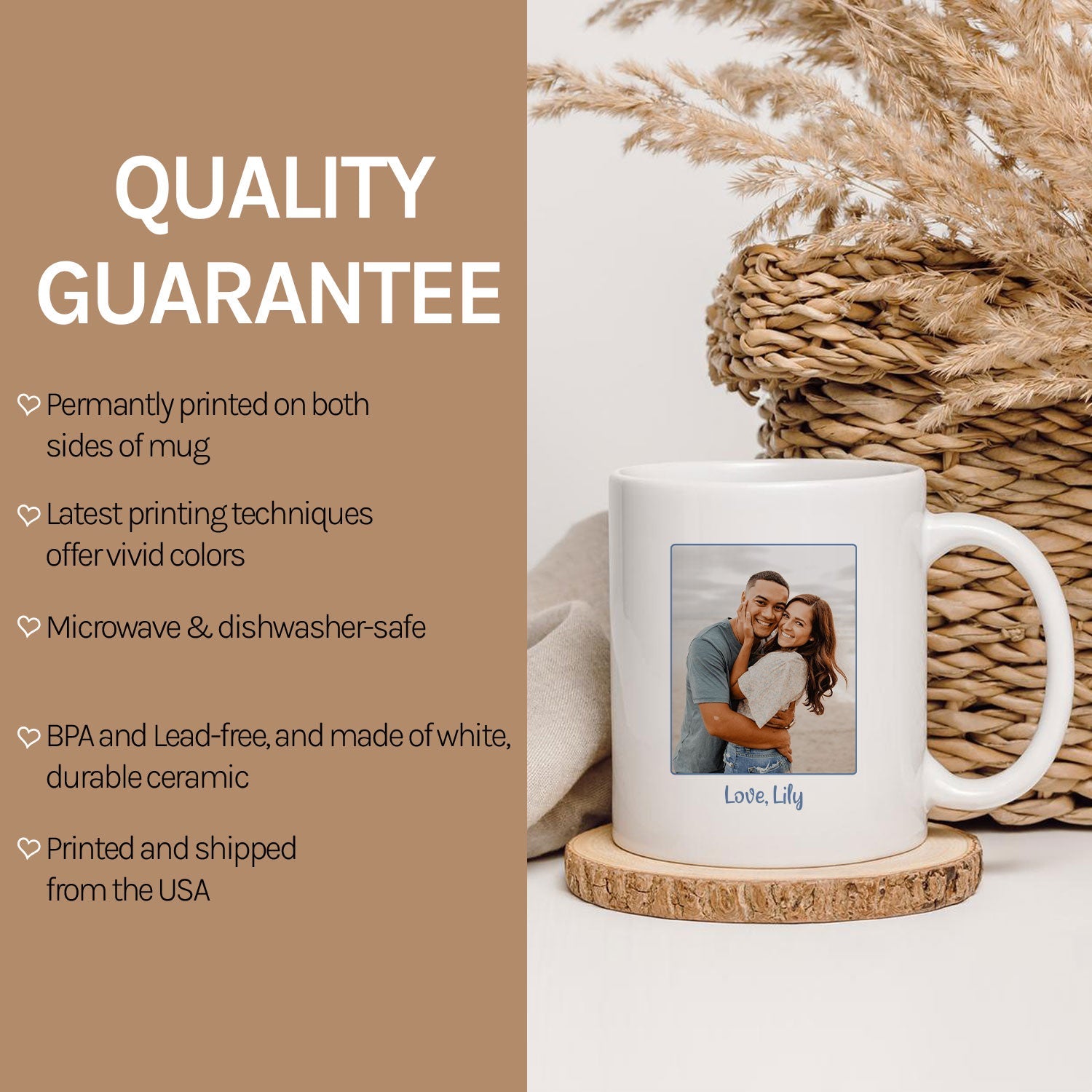 I Smile Because You're My Baby Daddy - Personalized  gift For Husband or Boyfriend - Custom Mug - MyMindfulGifts