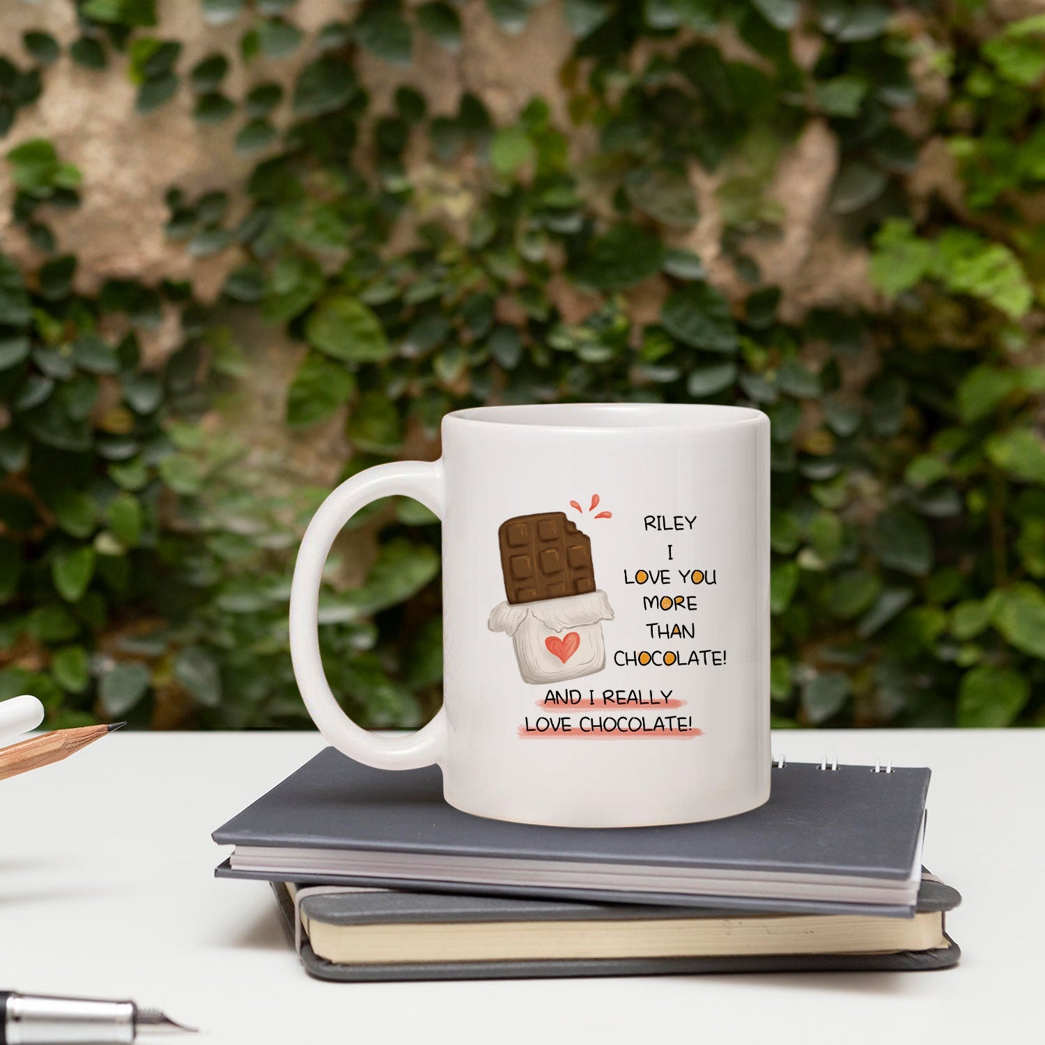 I Love Your More Than Chocolate - Personalized  gift For Him or Her - Custom Mug - MyMindfulGifts