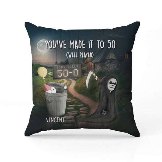 You've Made It To 50 - Personalized  gift For 50 Year Old - Custom Pillow - MyMindfulGifts