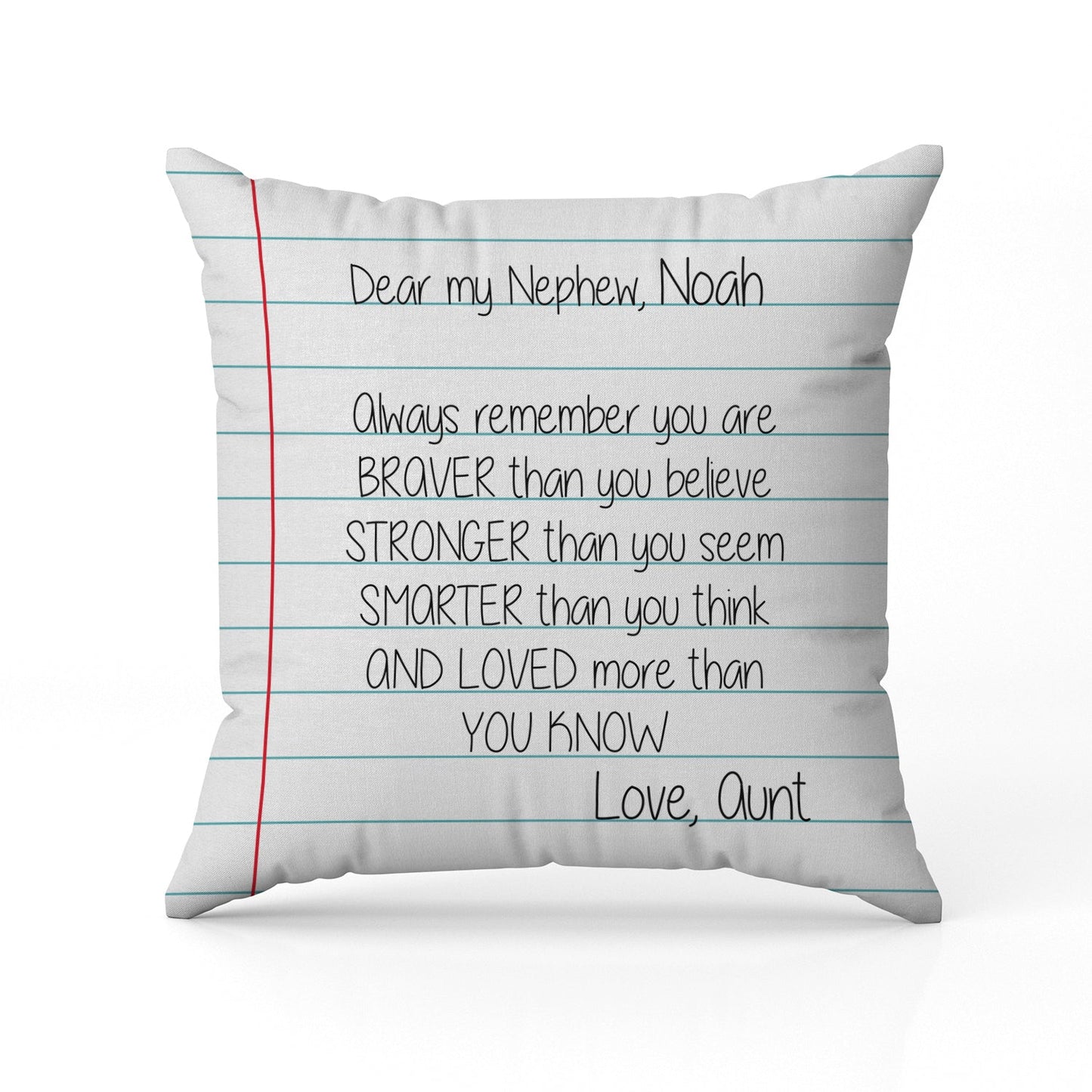 Nephew - Personalized  gift For Nephew - Custom Pillow - MyMindfulGifts
