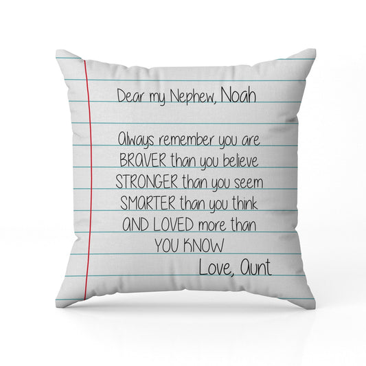 Nephew - Personalized  gift For Nephew - Custom Pillow - MyMindfulGifts