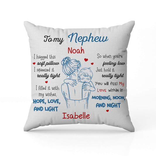 To My Nephew - Personalized  gift For Nephew - Custom Pillow - MyMindfulGifts