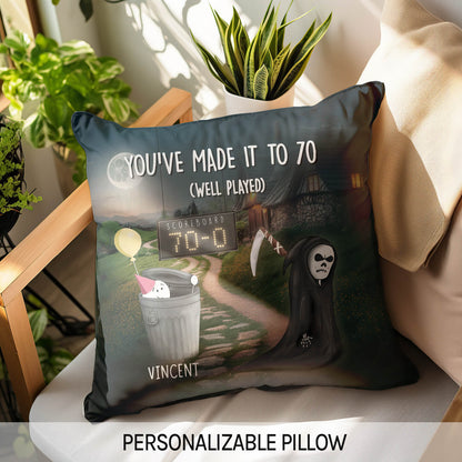 You've Made It To 70 - Personalized 70th Birthday gift For 70 Year Old - Custom Pillow - MyMindfulGifts