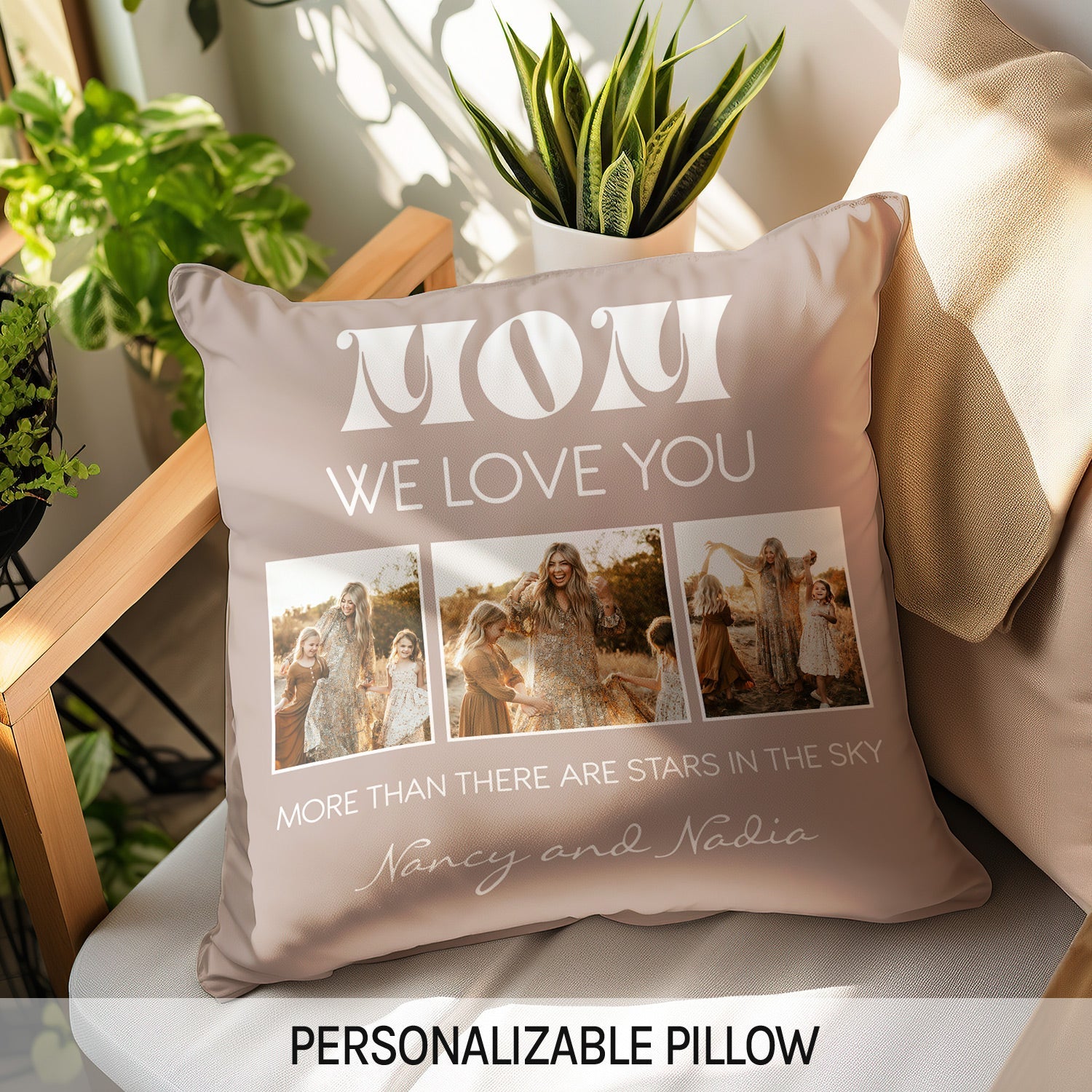 Mom We Love You - Personalized  gift For Mom - Custom Pillow - MyMindfulGifts