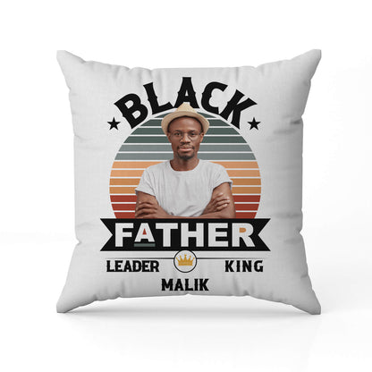 Black Father - Personalized  gift For Black Dad - Custom Pillow - MyMindfulGifts