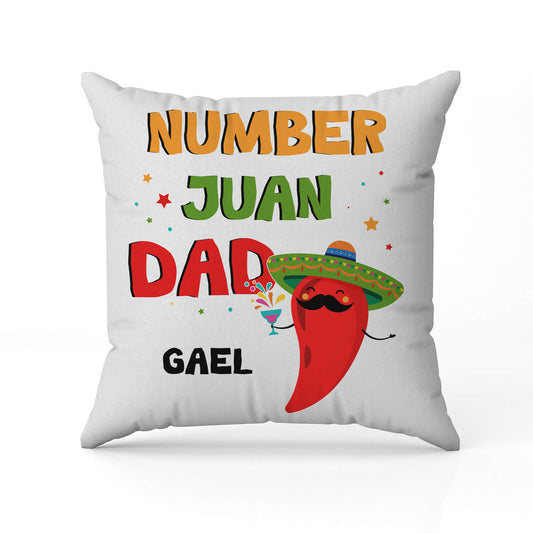 Number Juan Dad - Personalized  gift For Mexican Dad - Custom Pillow - MyMindfulGifts