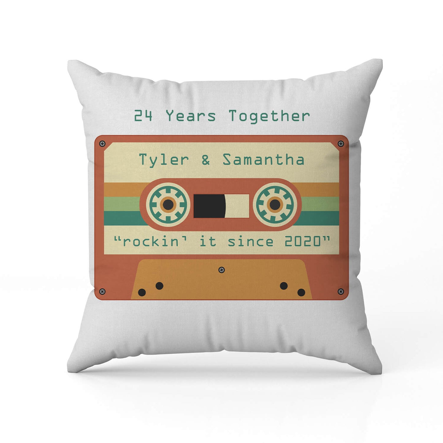 24 Years Together - Personalized 24 Year Anniversary gift For Parents, Husband or Wife - Custom Pillow - MyMindfulGifts